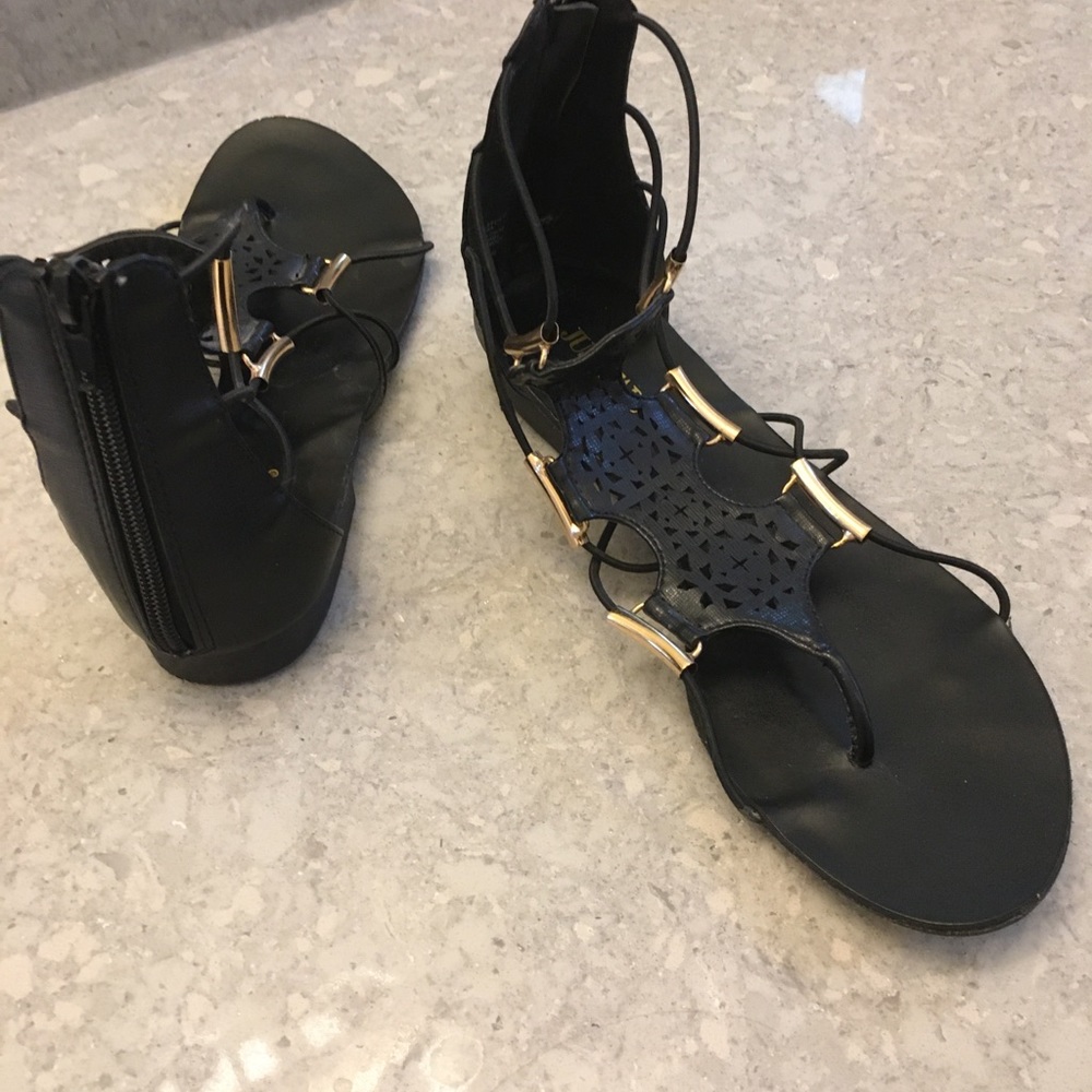 Just fab black sandals 7.5
